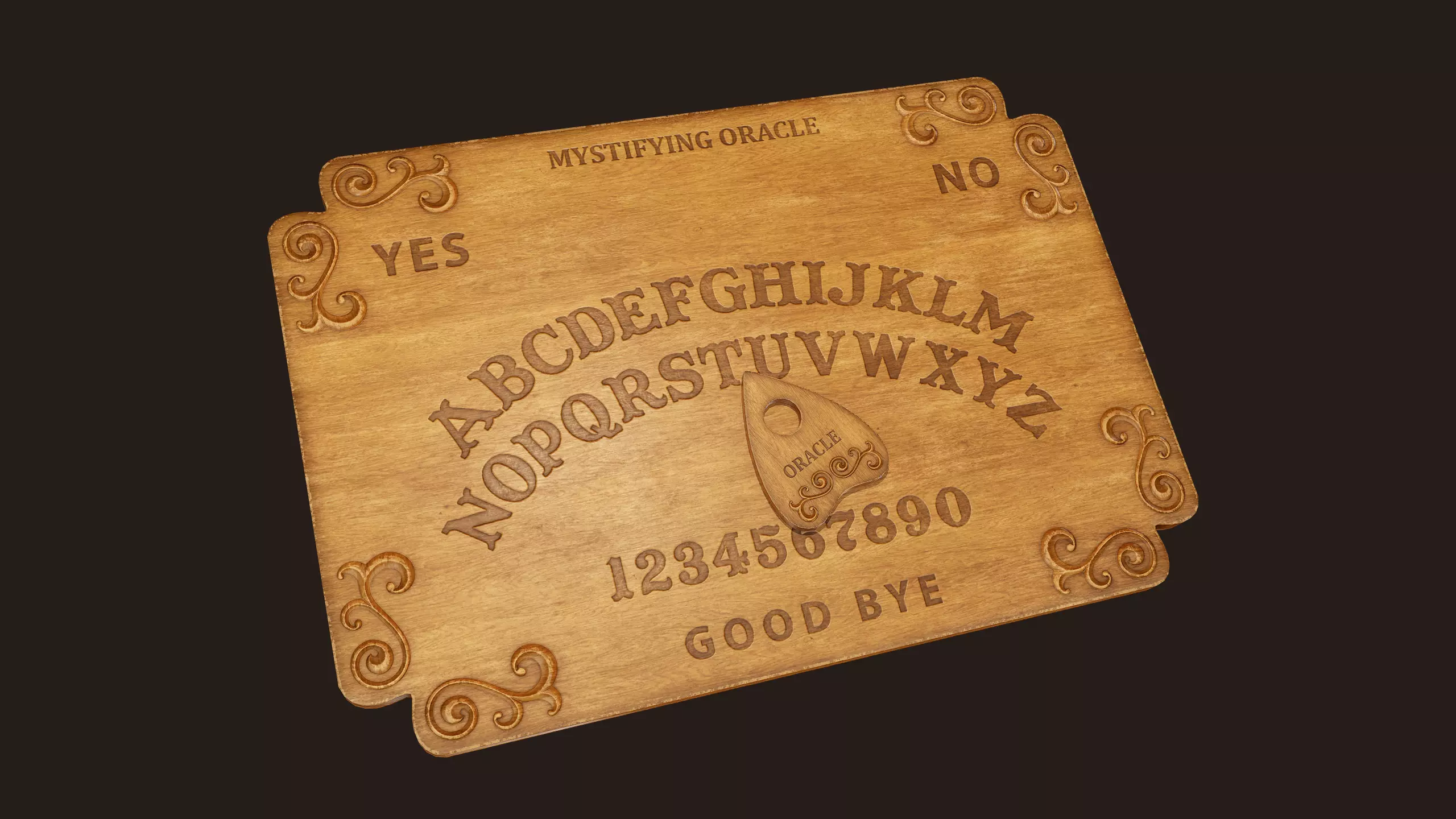Spirit Ouija Board - PBR Game Ready  Low-poly 3D model_0