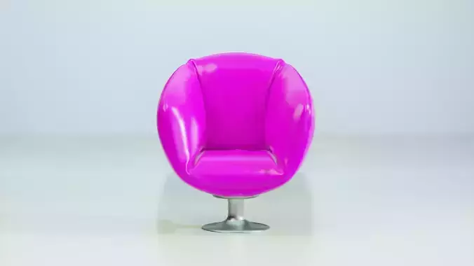 Pink leather chair