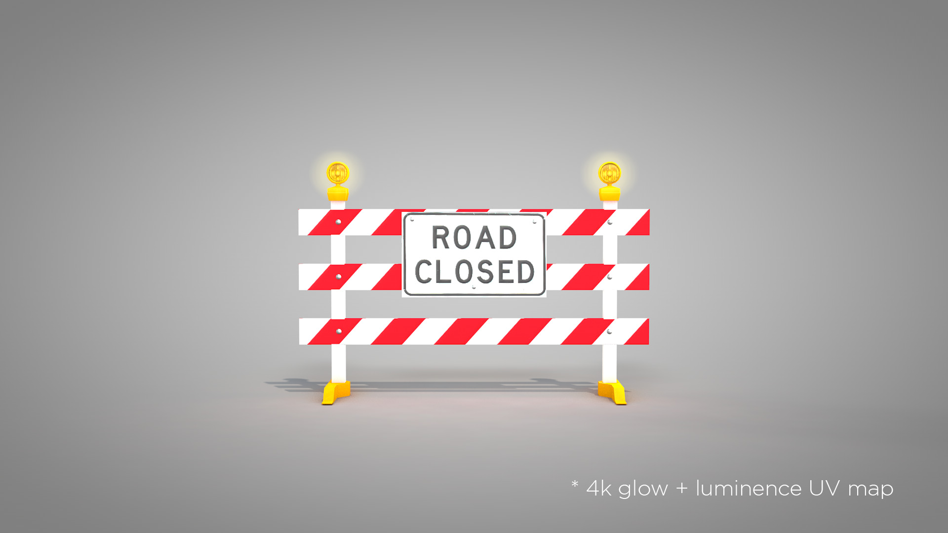 Traffic Road Close 3D Model 3D model_6