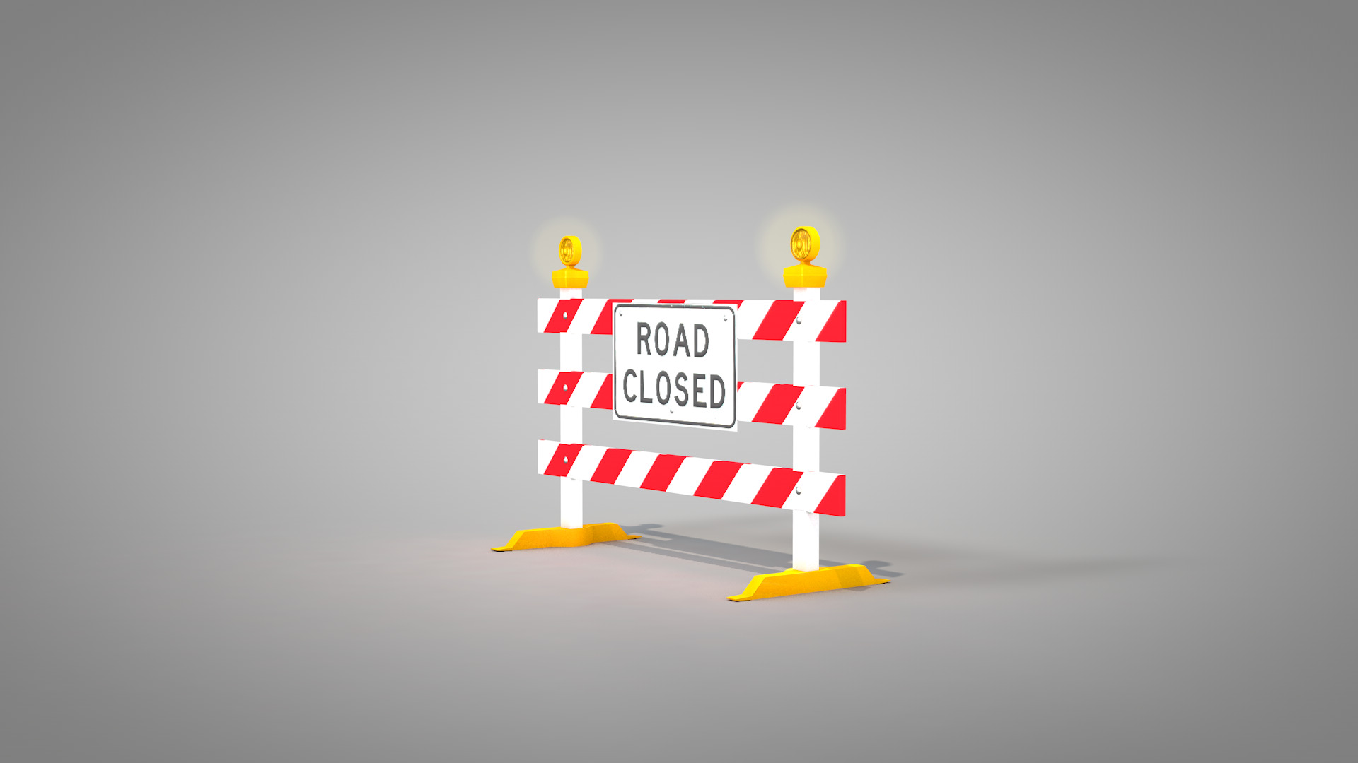 Traffic Road Close 3D Model 3D model_9