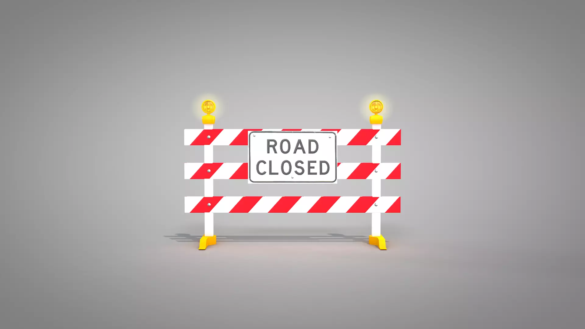 Traffic Road Close 3D Model 3D model_0