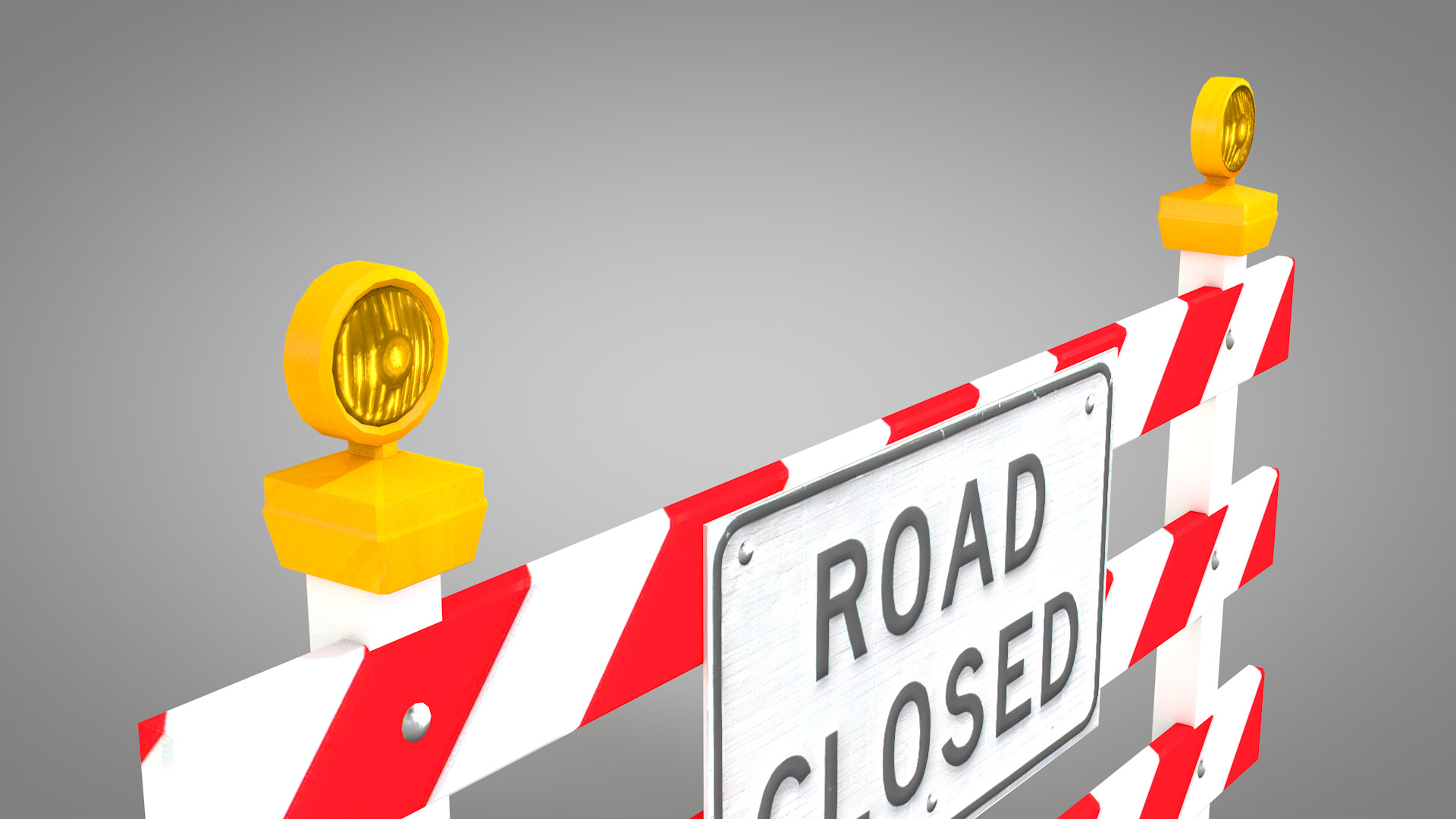 Traffic Road Close 3D Model 3D model_14