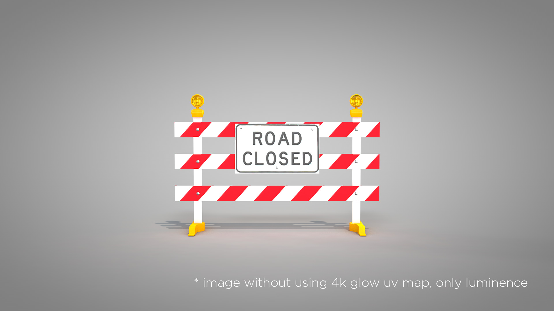 Traffic Road Close 3D Model 3D model_7