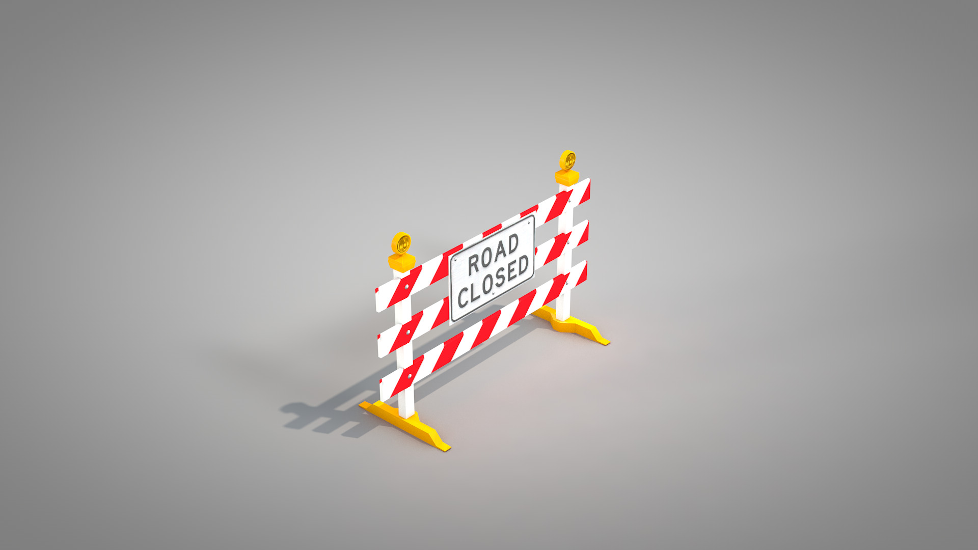 Traffic Road Close 3D Model 3D model_13