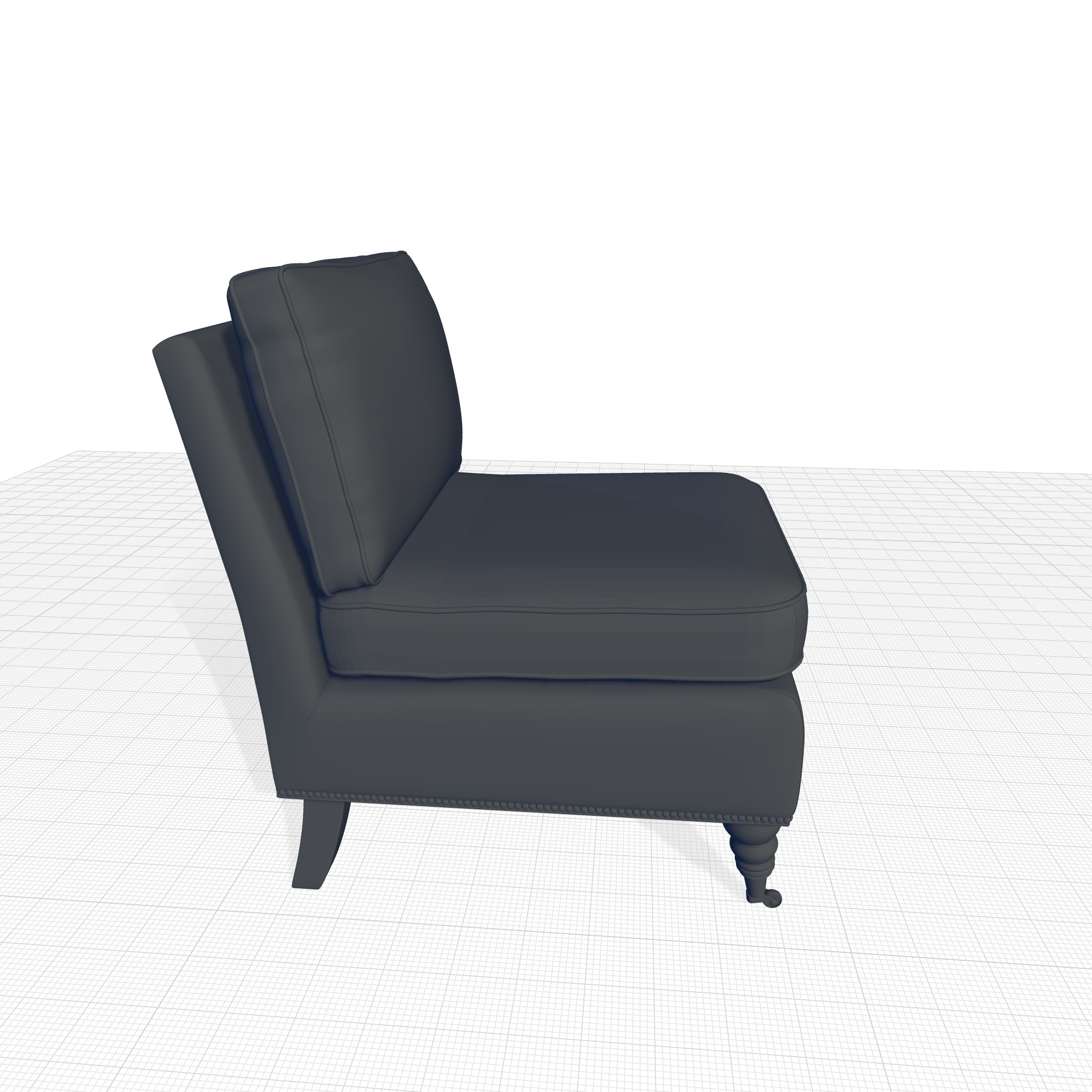 August Grove Slipper Chair 3D model_7
