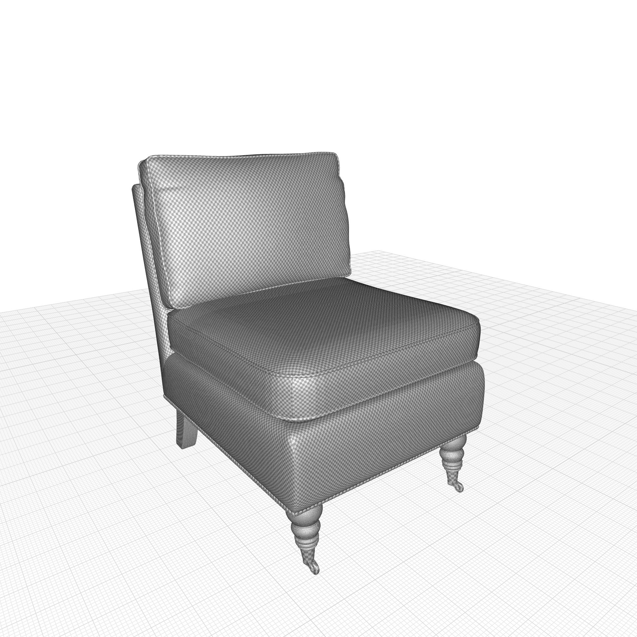 August Grove Slipper Chair 3D model_3