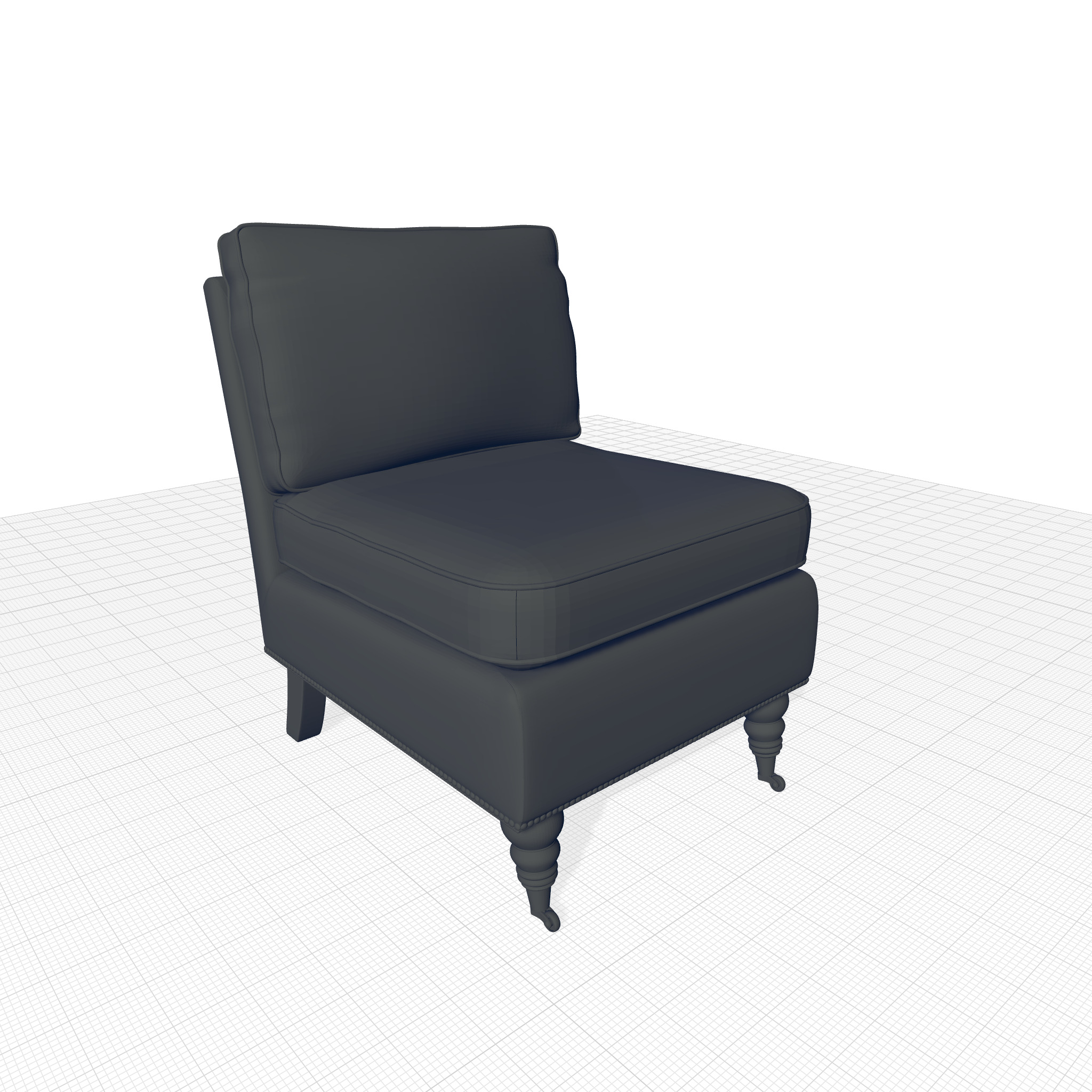 August Grove Slipper Chair 3D model_4