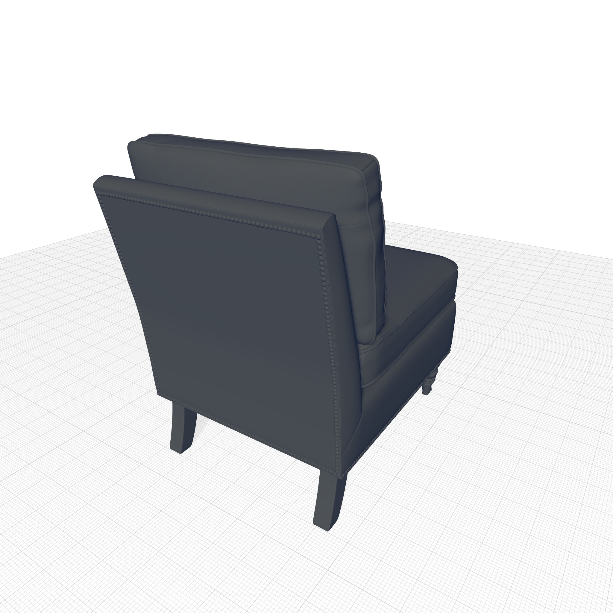 August Grove Slipper Chair 3D model_8