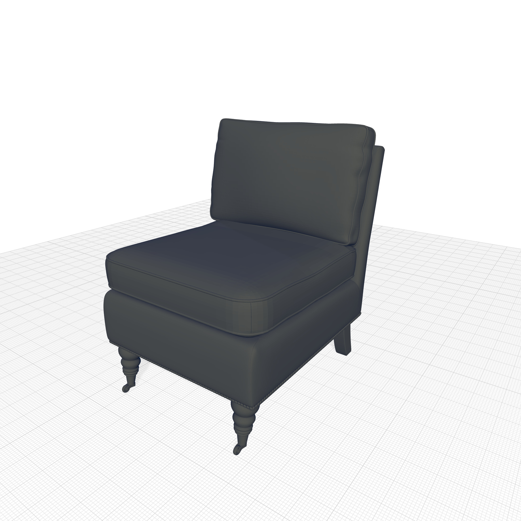 August Grove Slipper Chair 3D model_6