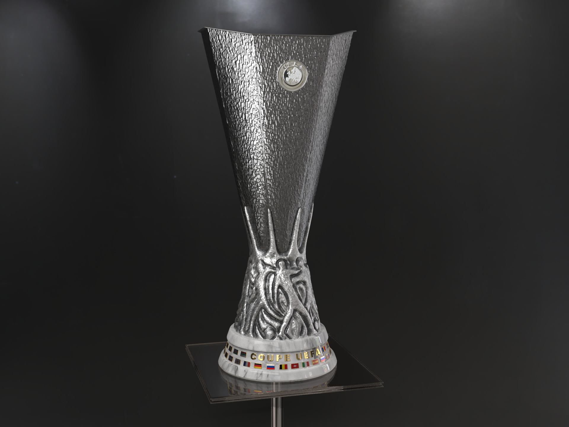 UEFA Europa league trophy award 2025 3D model_3