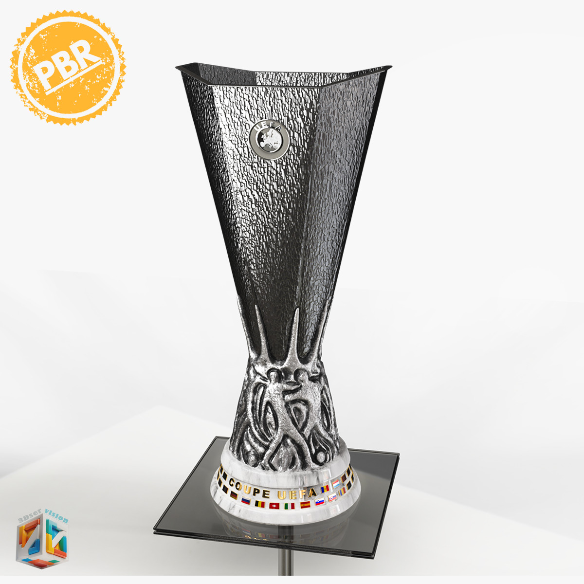 UEFA Europa league trophy award 2025 3D model_11
