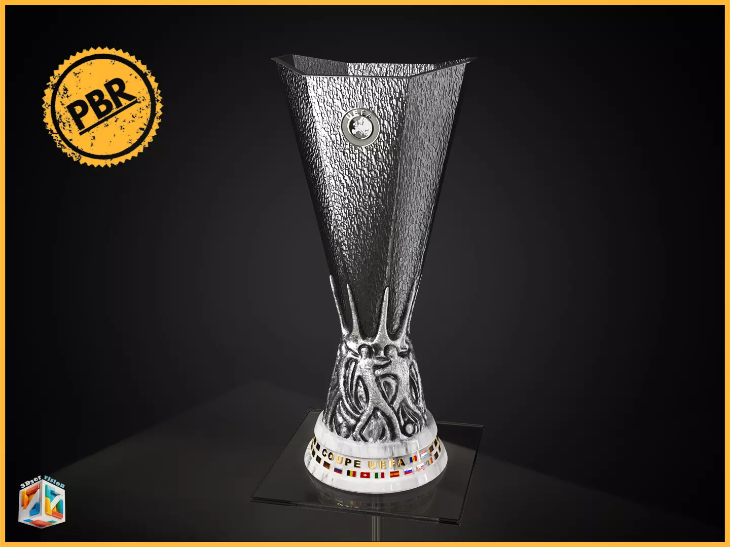 UEFA Europa league trophy award 2025 3D model_0