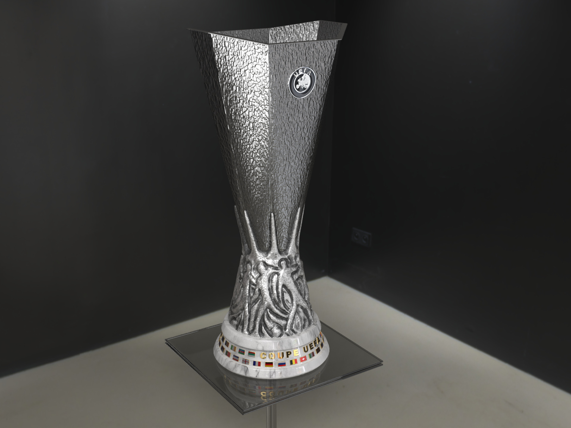 UEFA Europa league trophy award 2025 3D model_5