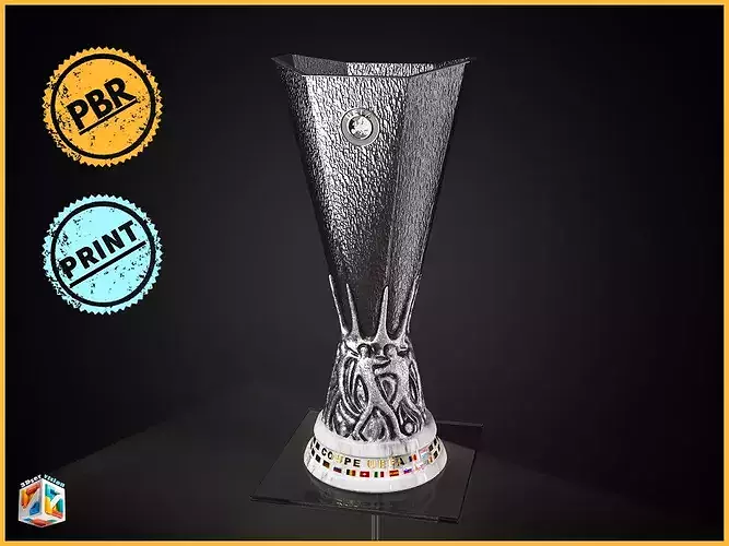UEFA Europa league trophy award - Cinematic - 3D print