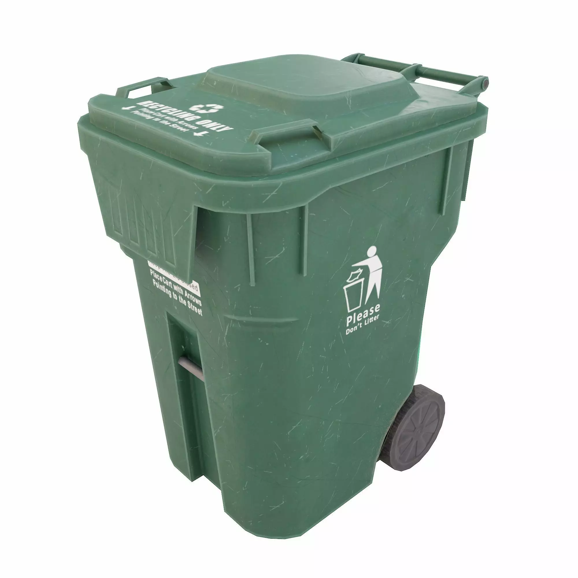 Small Dumpster lowpoly 3d model Low-poly 3D model_0