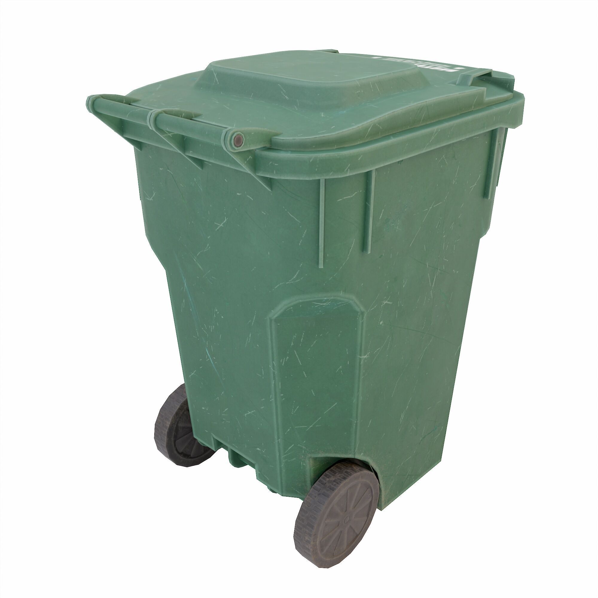 Small Dumpster lowpoly 3d model Low-poly 3D model_3