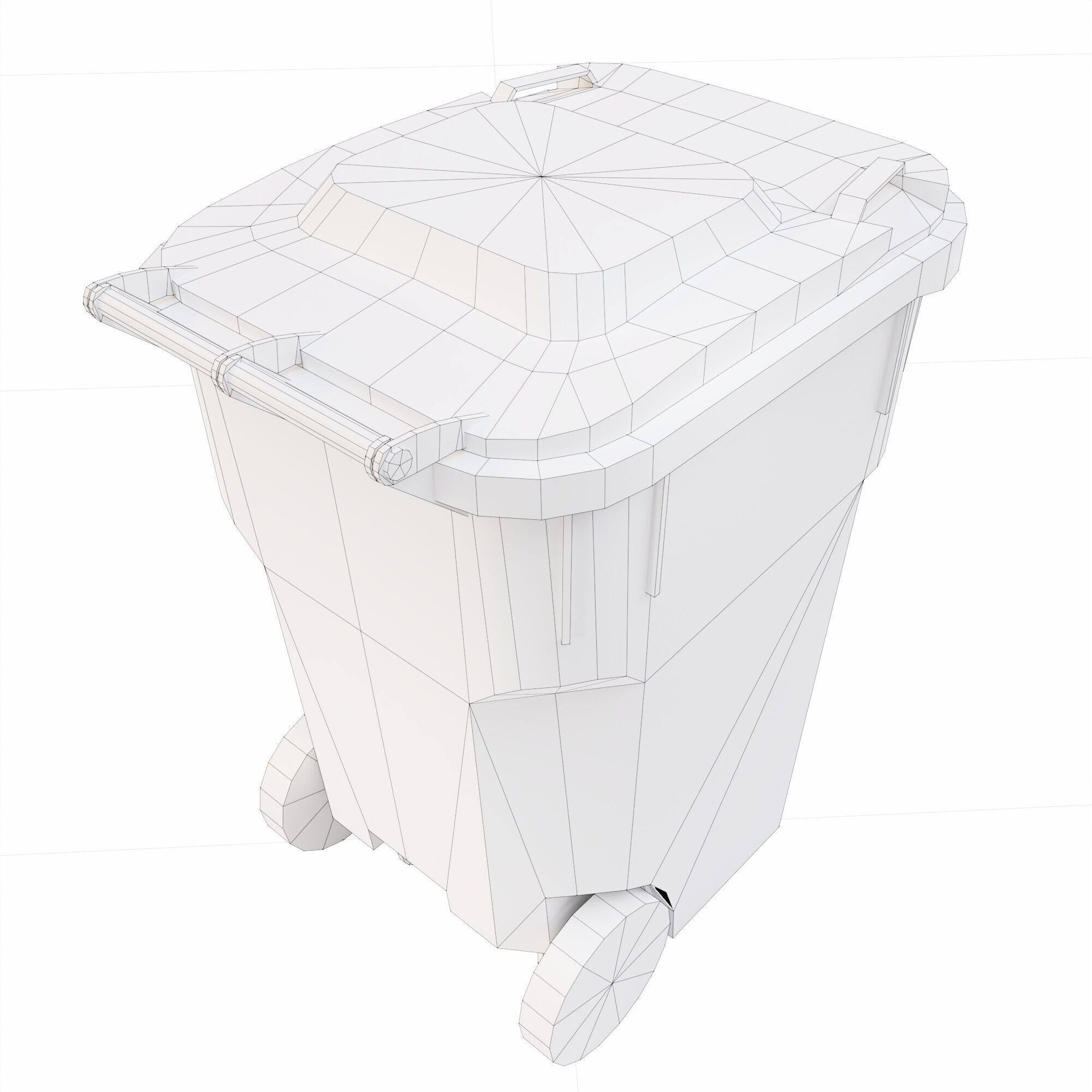 Small Dumpster lowpoly 3d model Low-poly 3D model_9