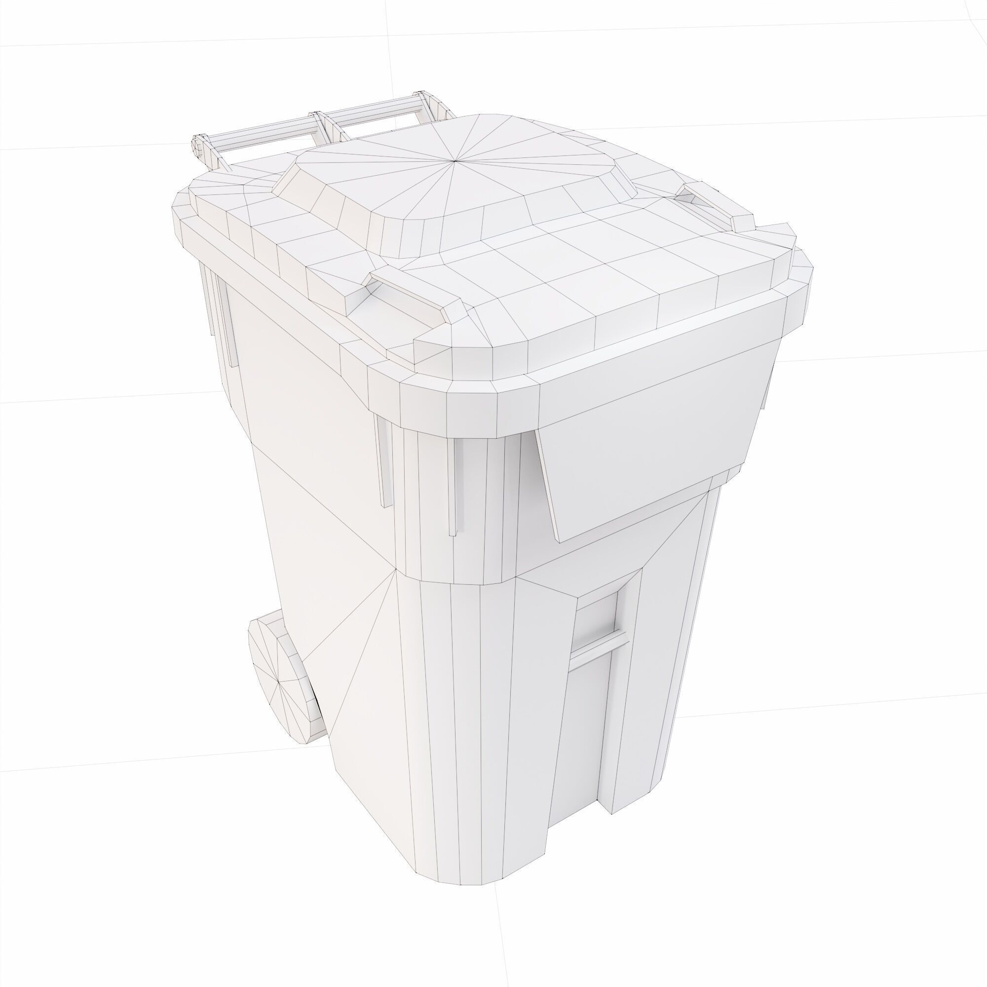 Small Dumpster lowpoly 3d model Low-poly 3D model_7
