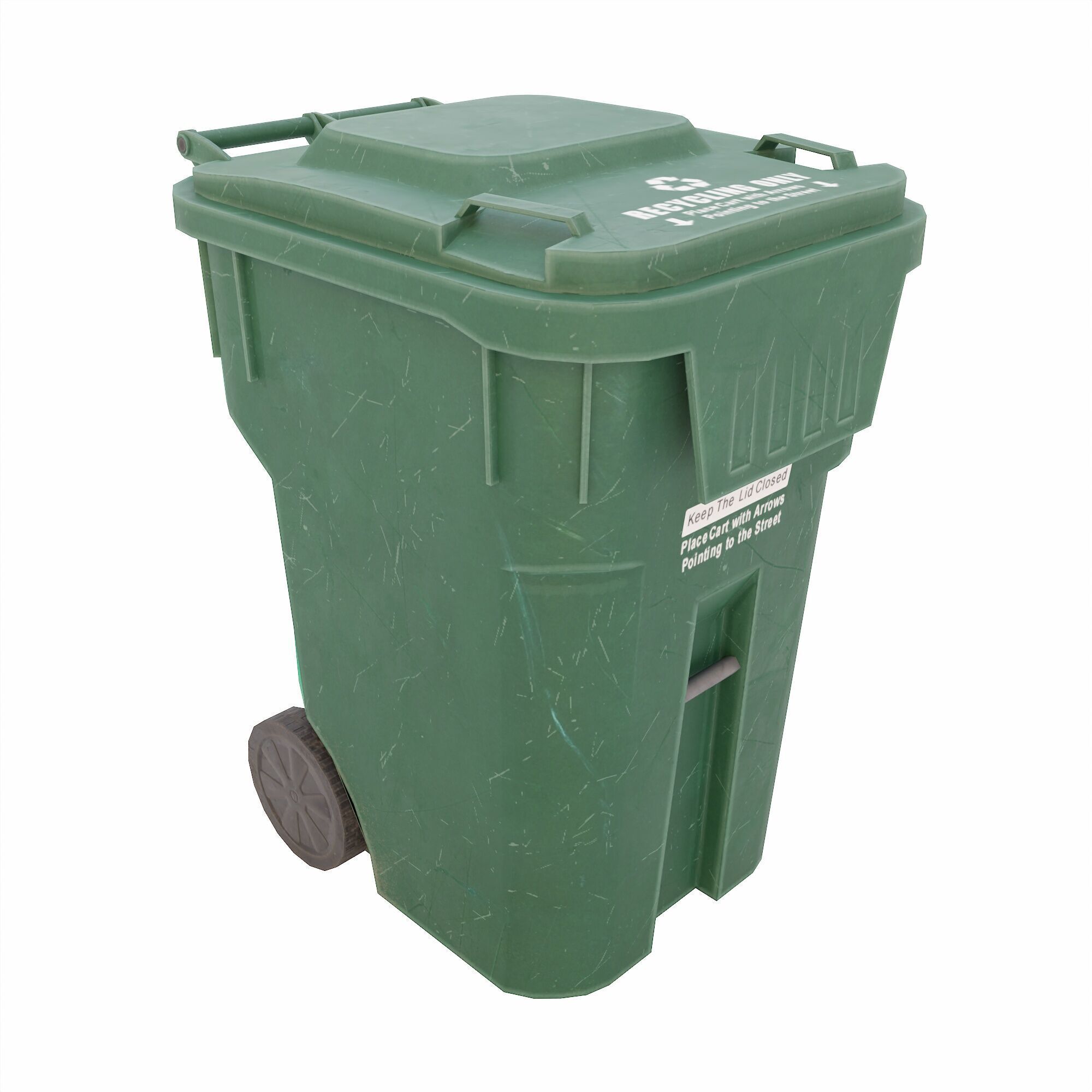 Small Dumpster lowpoly 3d model Low-poly 3D model_2