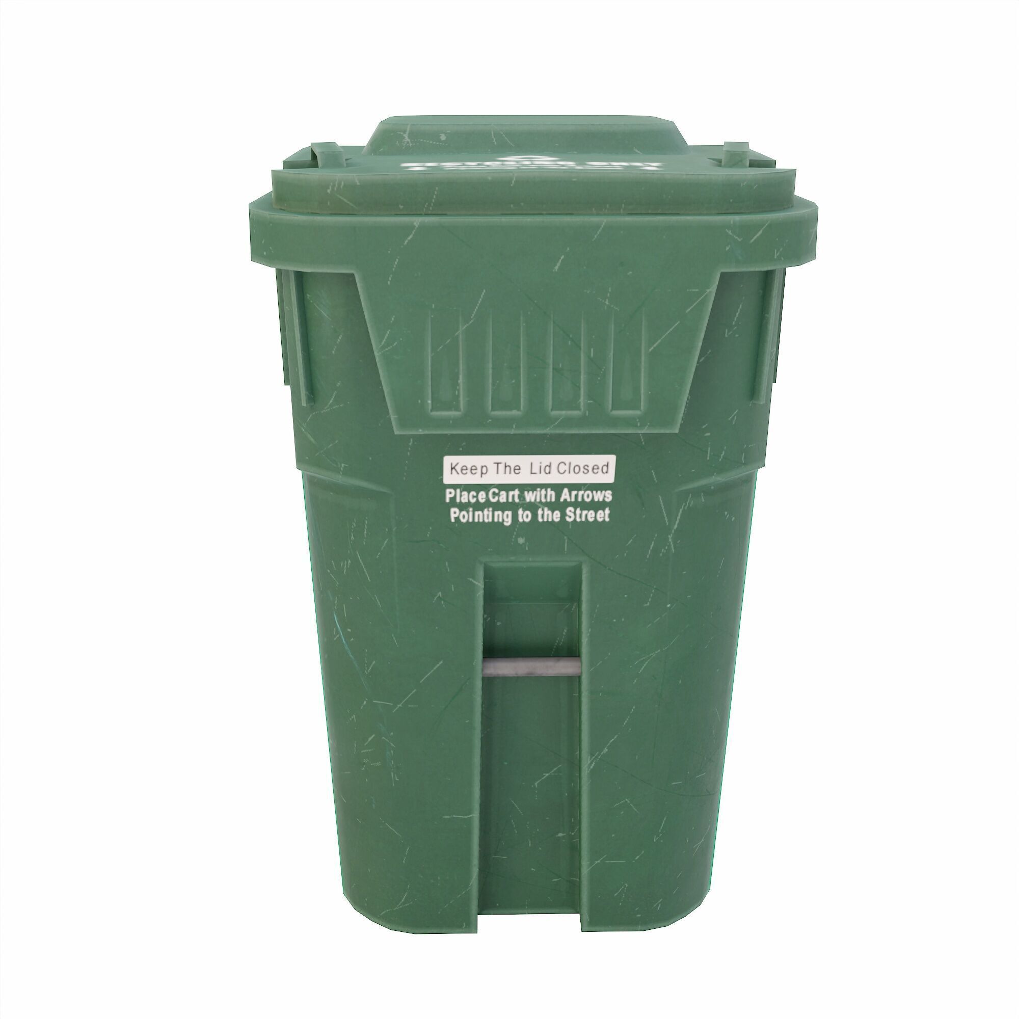 Small Dumpster lowpoly 3d model Low-poly 3D model_1