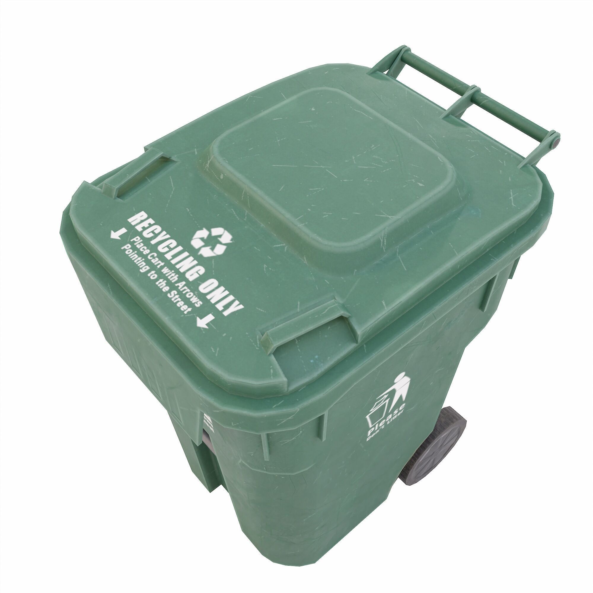 Small Dumpster lowpoly 3d model Low-poly 3D model_5