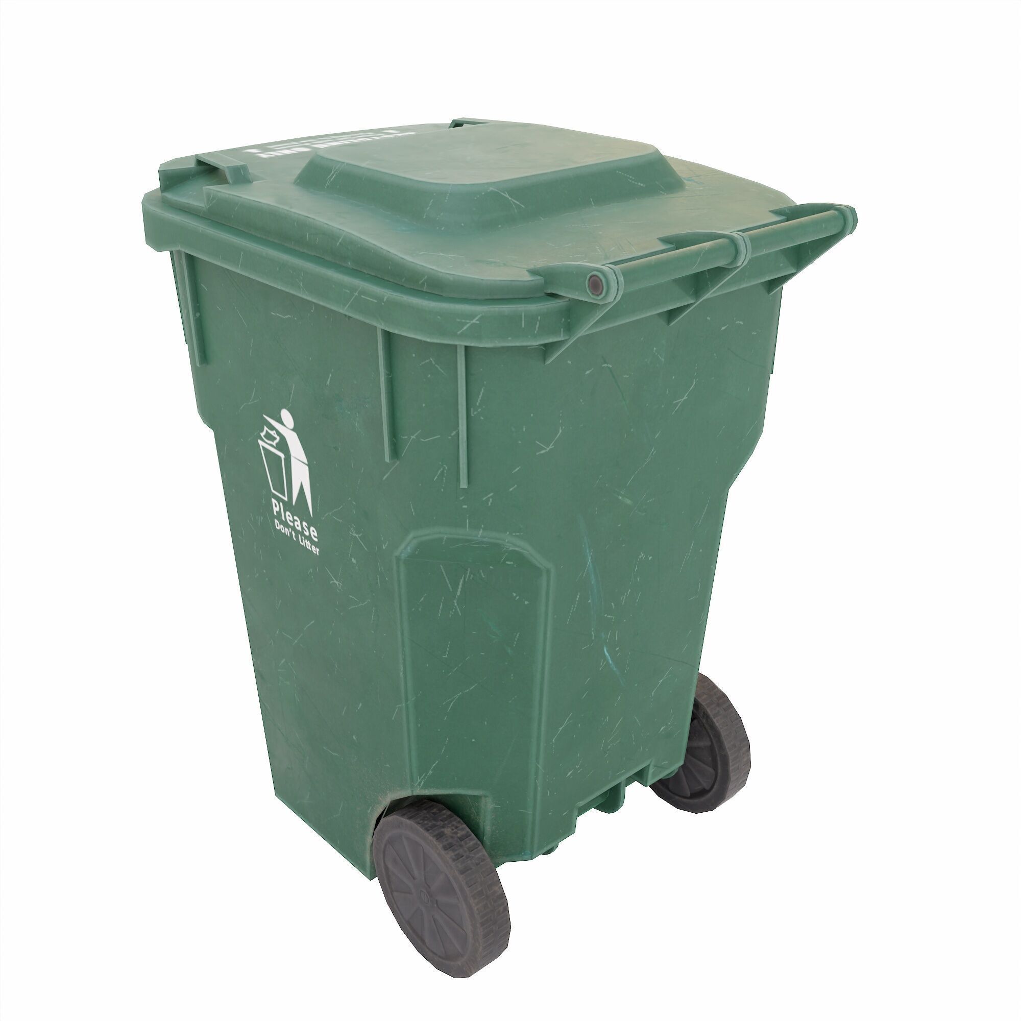 Small Dumpster lowpoly 3d model Low-poly 3D model_4