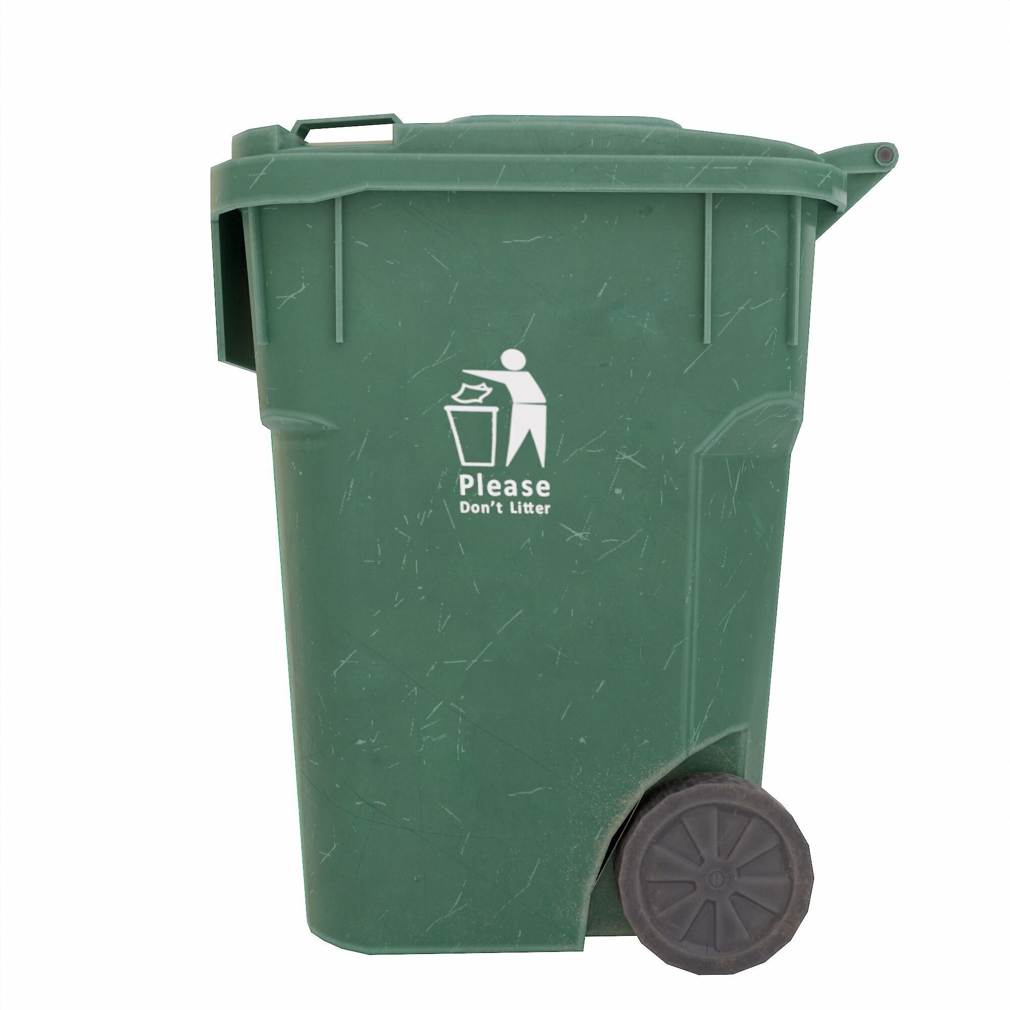 Small Dumpster lowpoly 3d model Low-poly 3D model_6