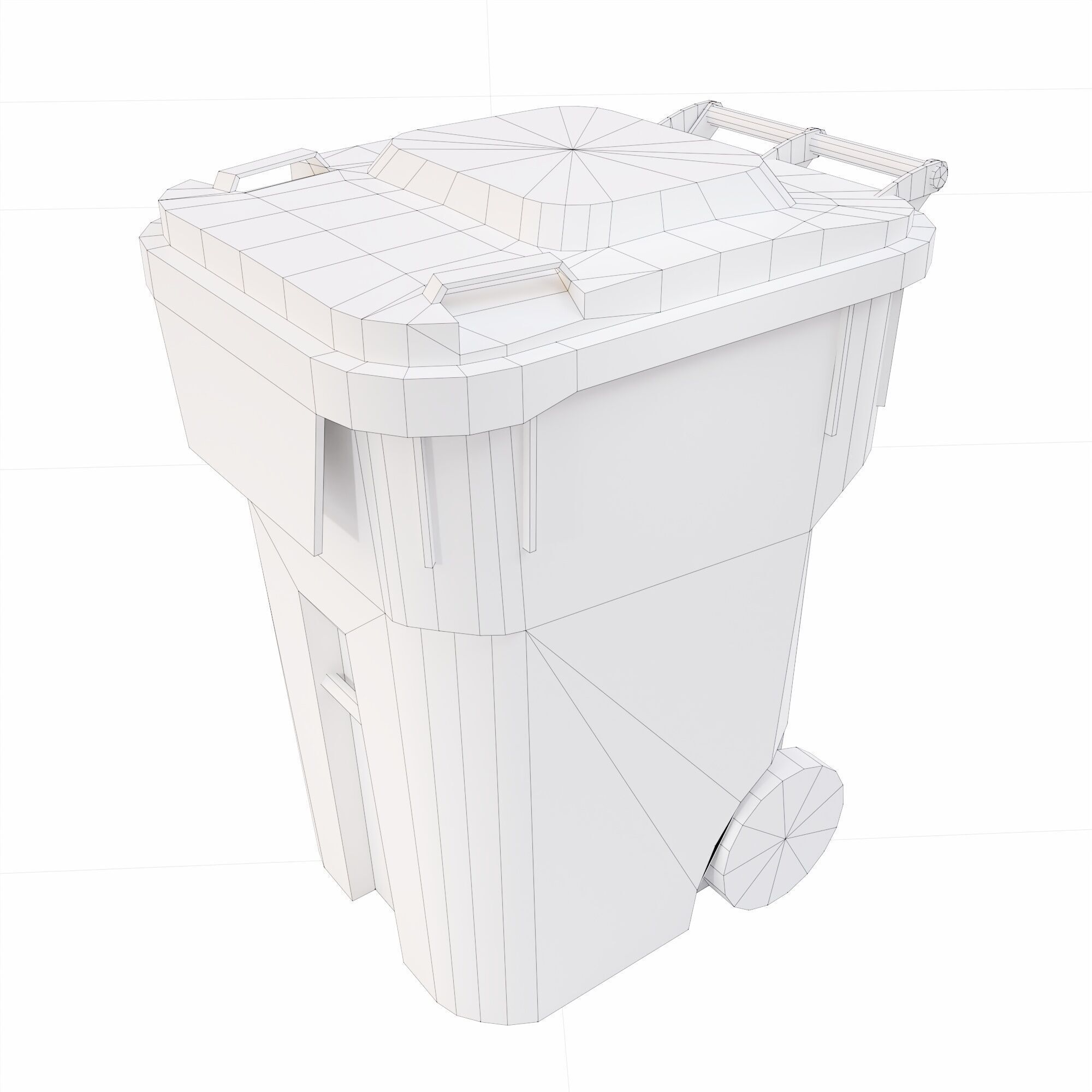 Small Dumpster lowpoly 3d model Low-poly 3D model_8