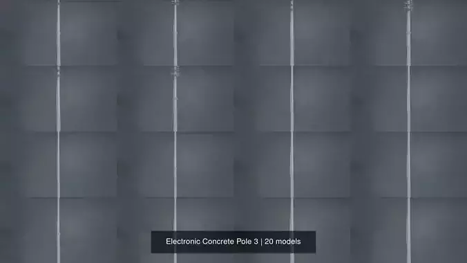 Electronic Concrete Pole 3 3D Model Collection