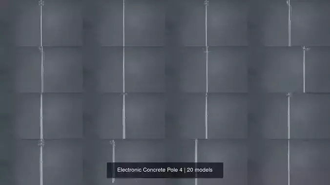 Electronic Concrete Pole 4 3D Model Collection