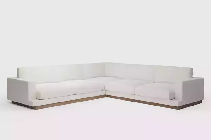 Tidal 3-Piece L-Shaped Sectional Sofa 3D model