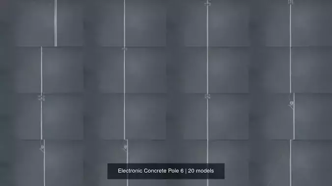 Electronic Concrete Pole 6 3D Model Collection