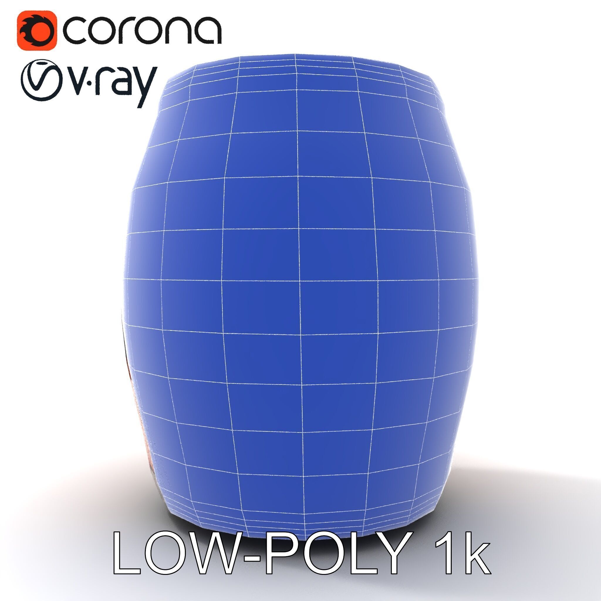 Rustic Wooden Barrel Model Pack for Environment Design Low-poly 3D model_7