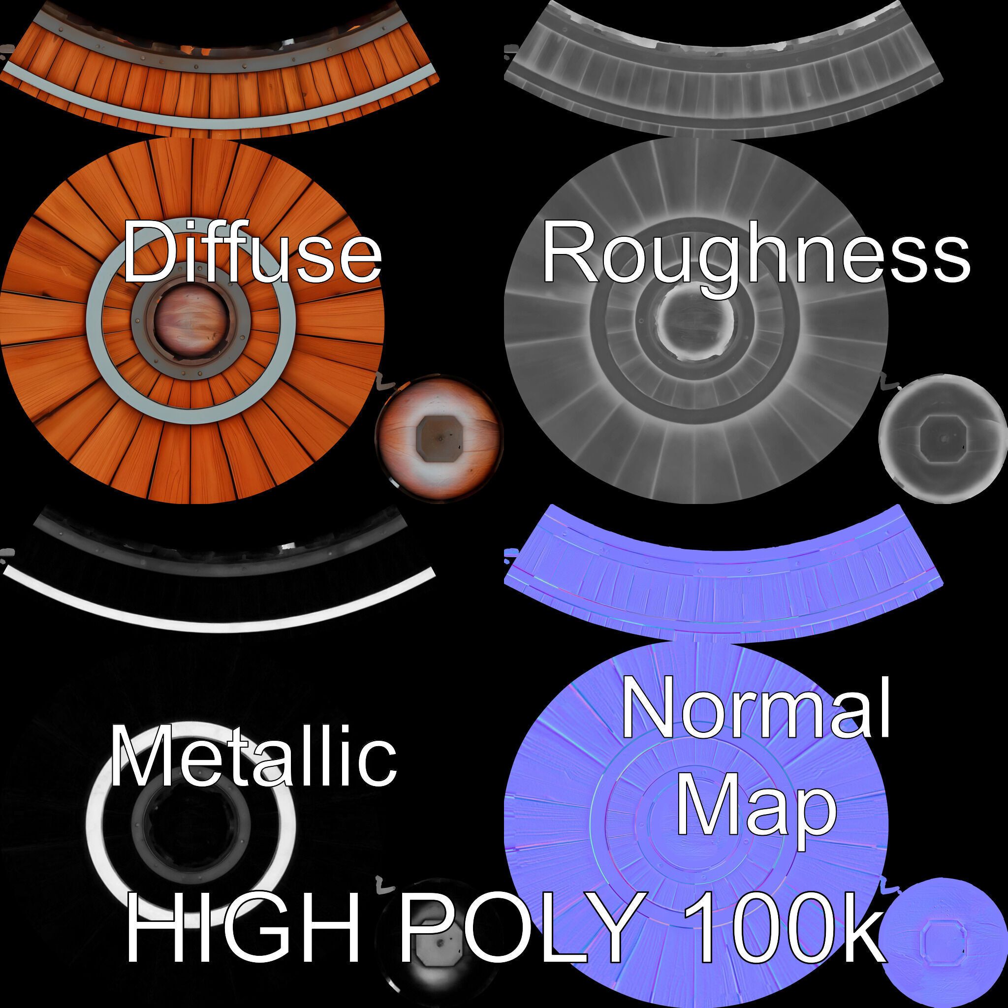 Rustic Wooden Barrel Model Pack for Environment Design Low-poly 3D model_2