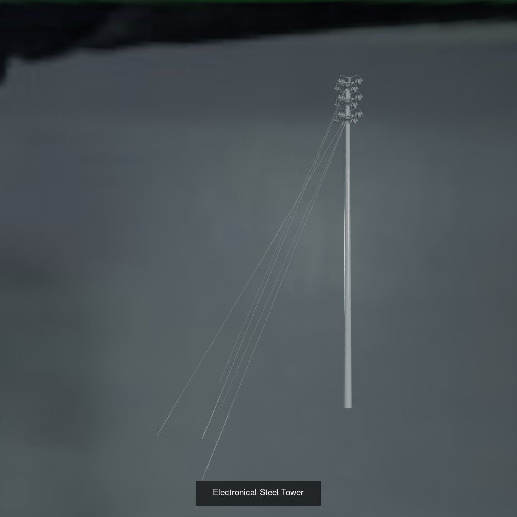Electronic Steel Tower 1 3D Model Collection_6