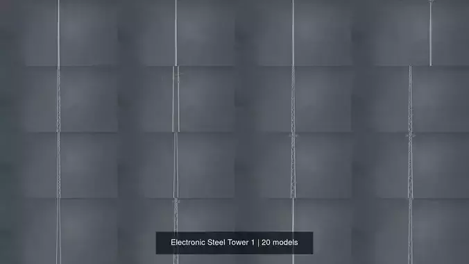 Electronic Steel Tower 1 3D Model Collection