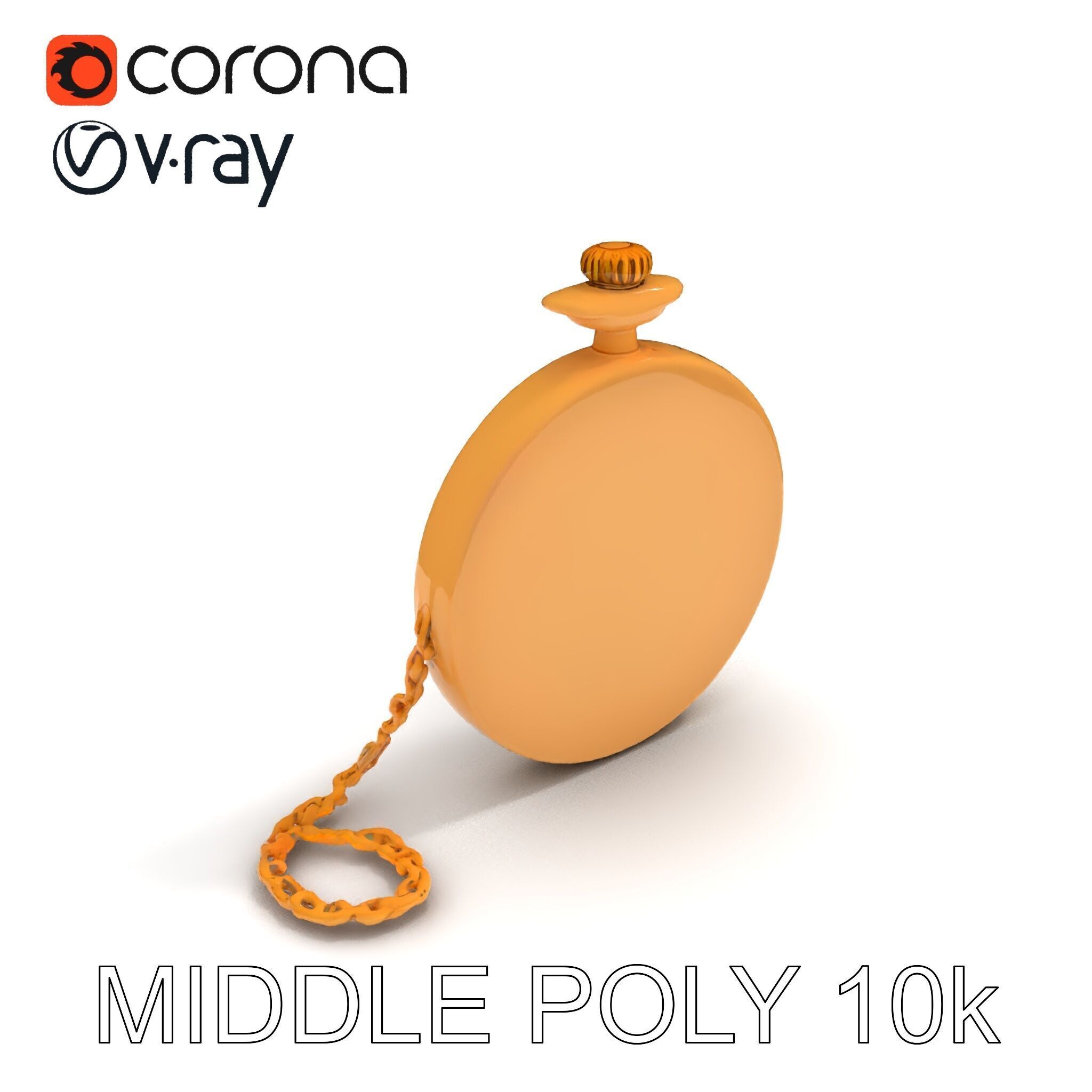 Vintage Pocket Watch D Model Pack Low-poly 3D model_14