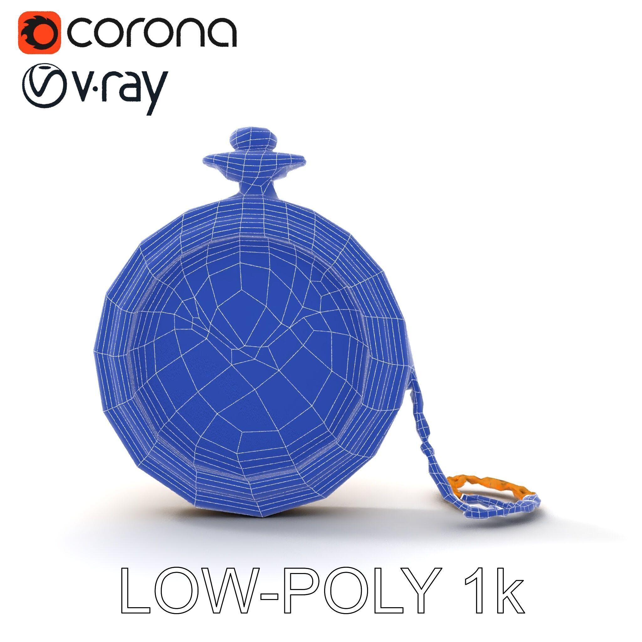Vintage Pocket Watch D Model Pack Low-poly 3D model_23