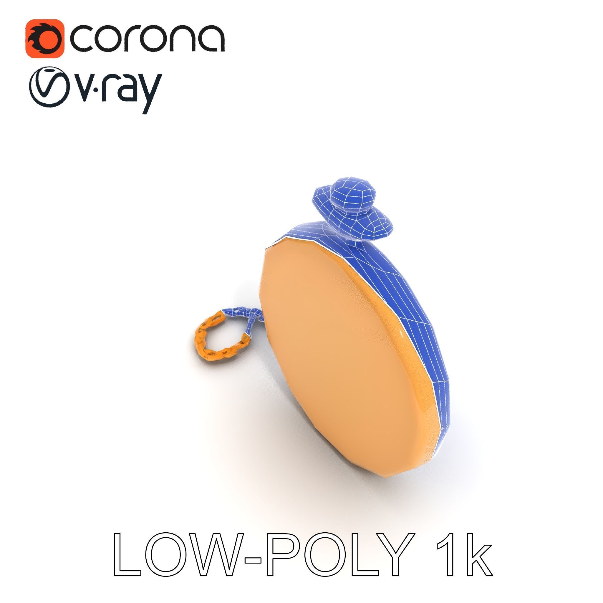 Vintage Pocket Watch D Model Pack Low-poly 3D model_28