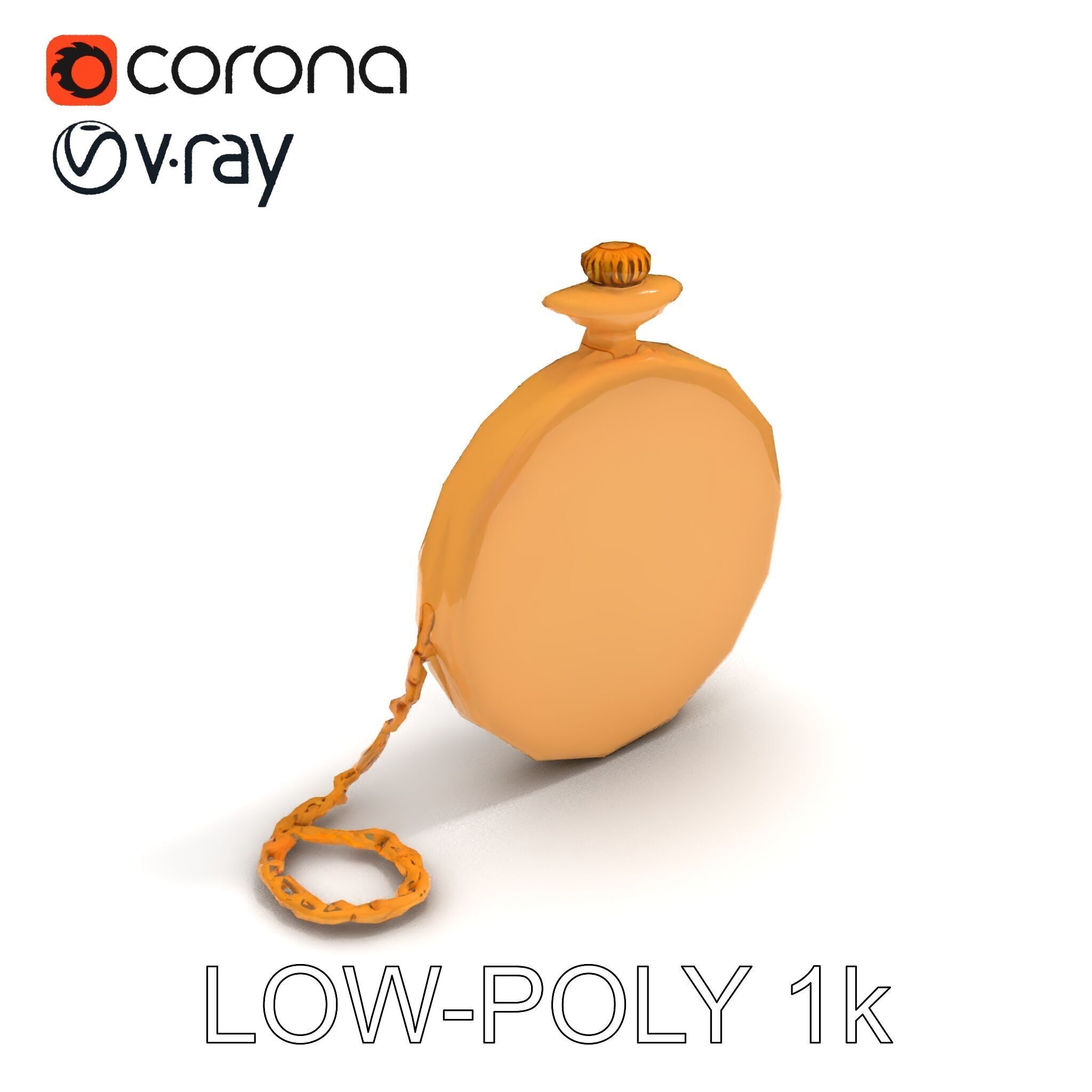 Vintage Pocket Watch D Model Pack Low-poly 3D model_31