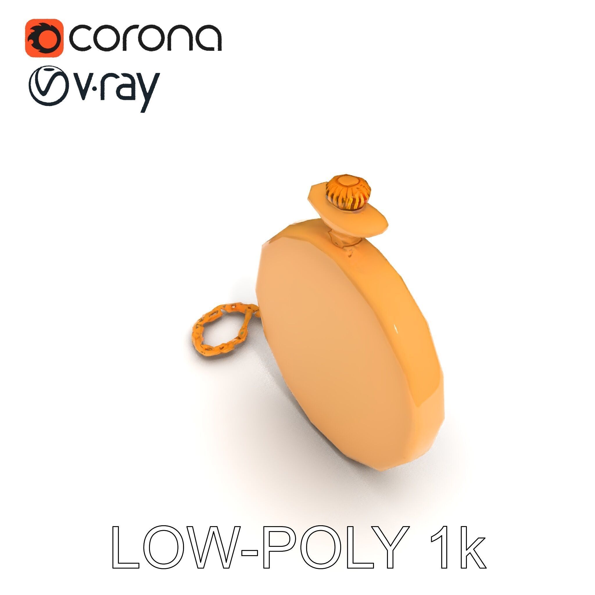 Vintage Pocket Watch D Model Pack Low-poly 3D model_13