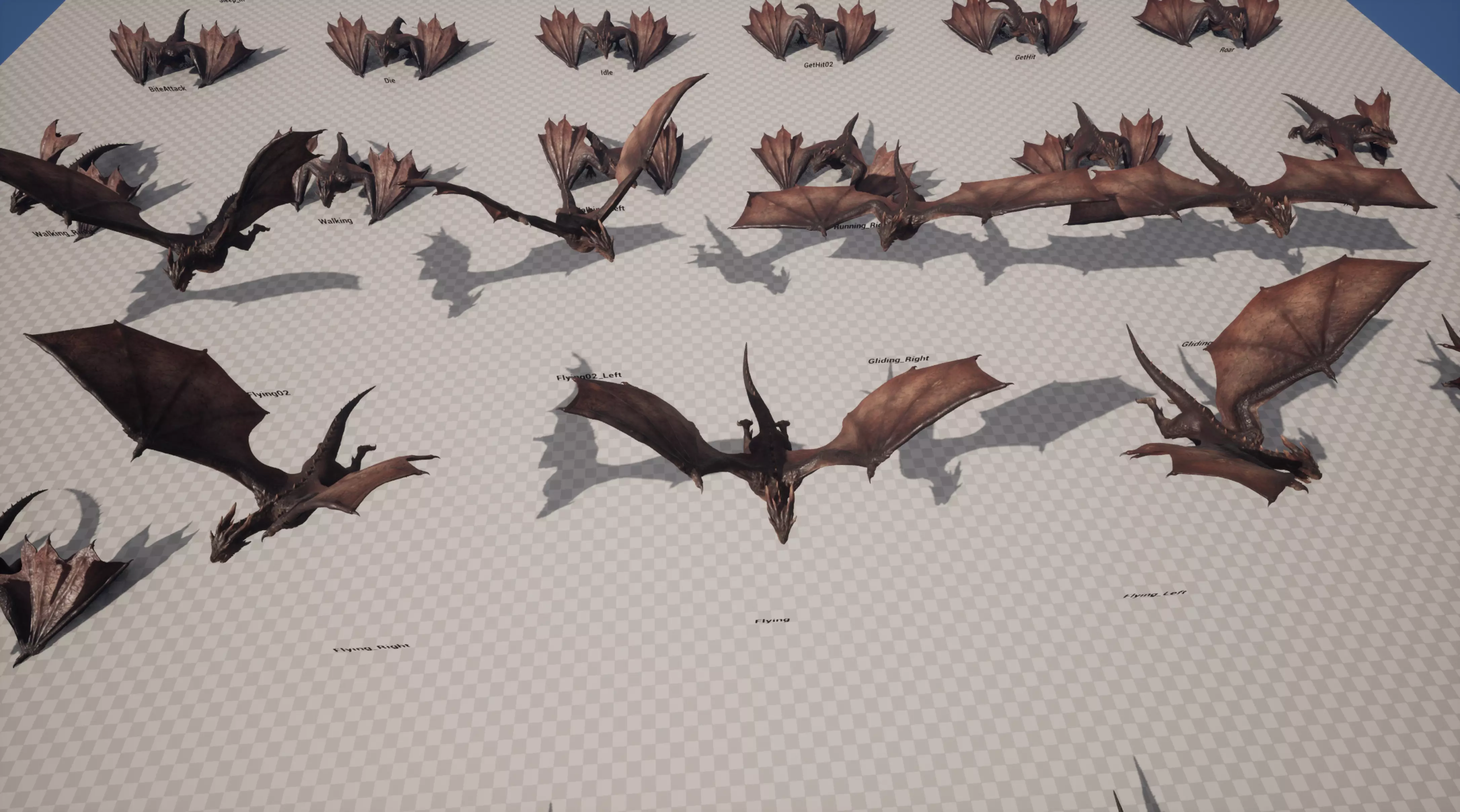 Black Wyvern Dragon Low-poly 3D model_8