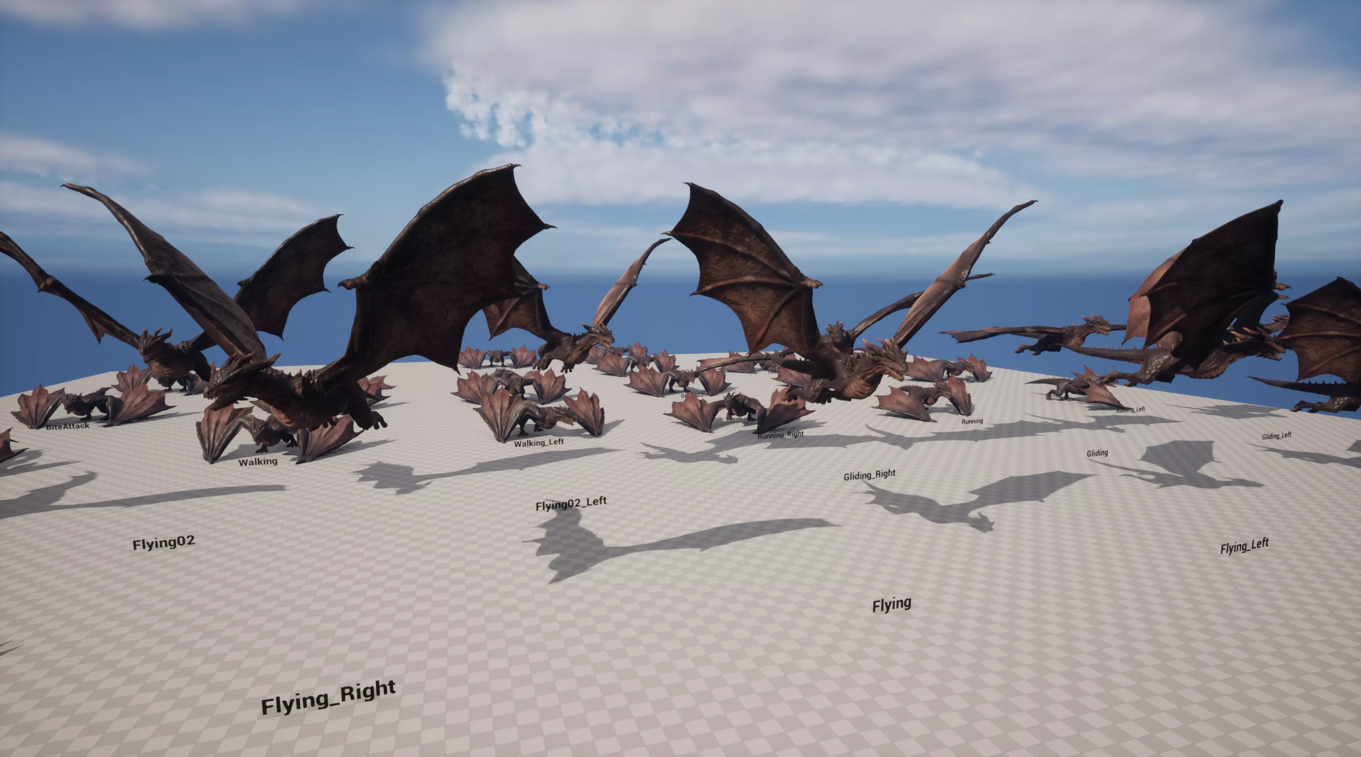 Black Wyvern Dragon Low-poly 3D model_11