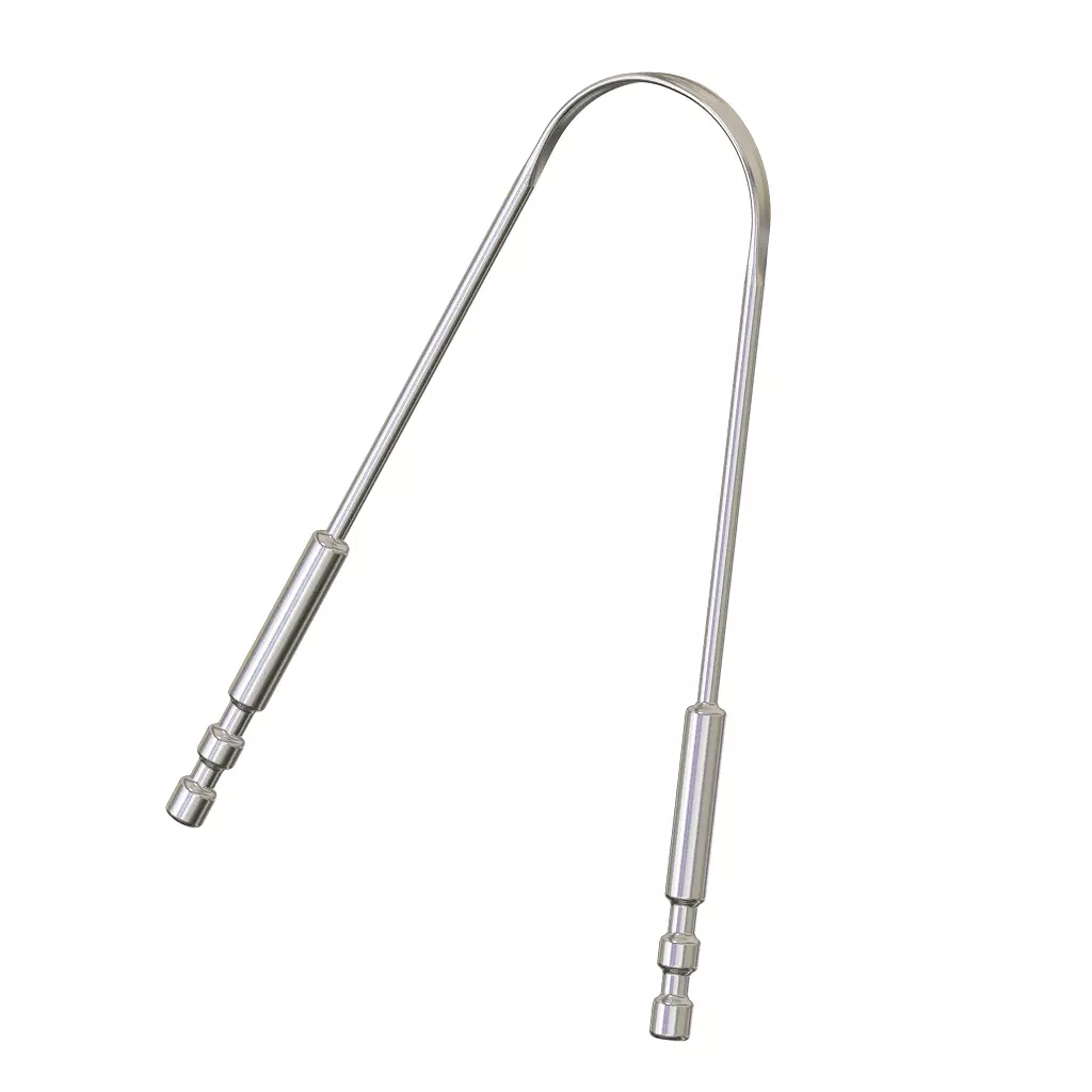 Steel Tongue Cleaner 3D print model_0