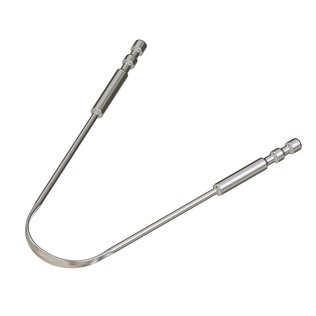 Steel Tongue Cleaner 3D print model_3