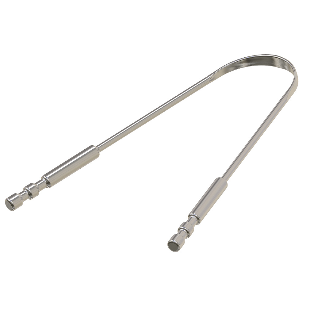 Steel Tongue Cleaner 3D print model_2