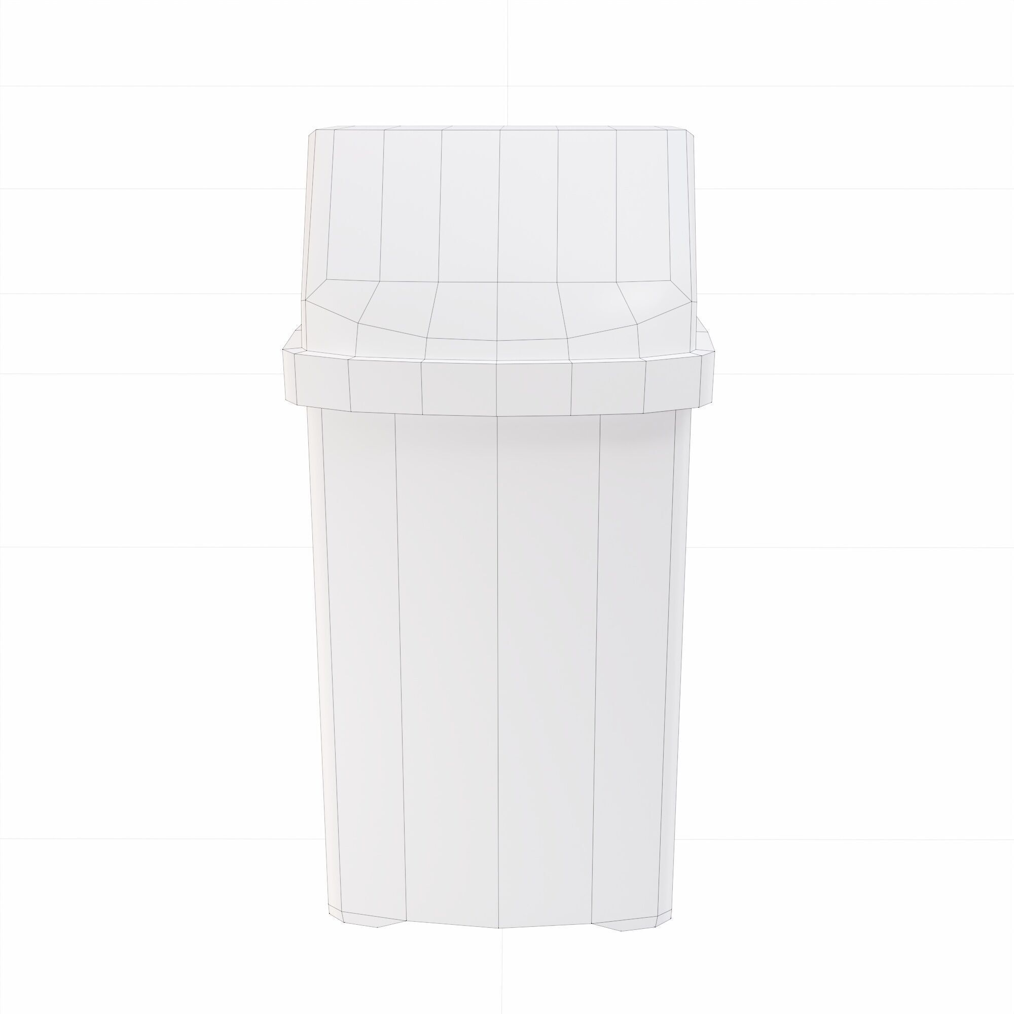 Toilet Dustbin lowpoly 3d model Low-poly 3D model_7