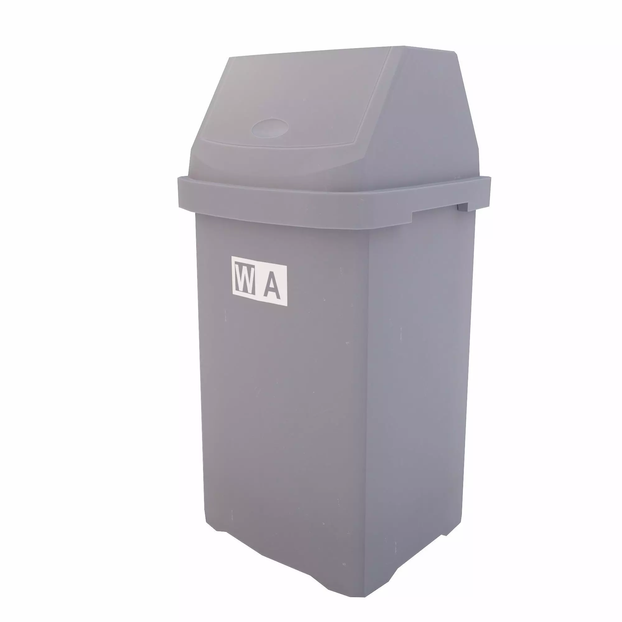 Toilet Dustbin lowpoly 3d model Low-poly 3D model_0