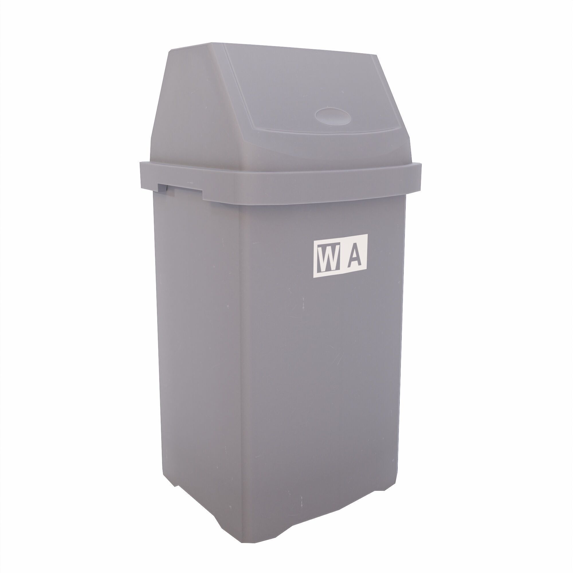 Toilet Dustbin lowpoly 3d model Low-poly 3D model_2