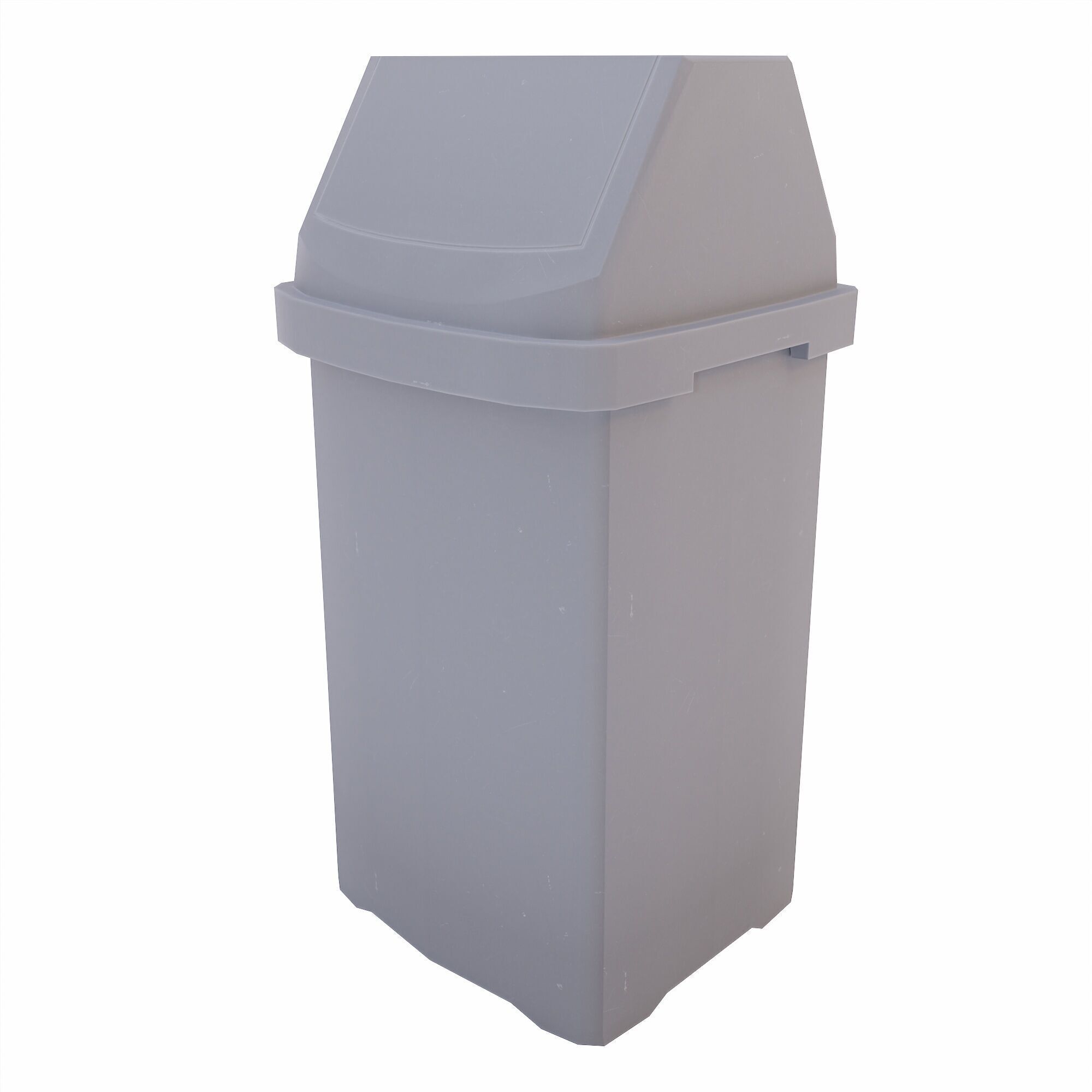 Toilet Dustbin lowpoly 3d model Low-poly 3D model_3